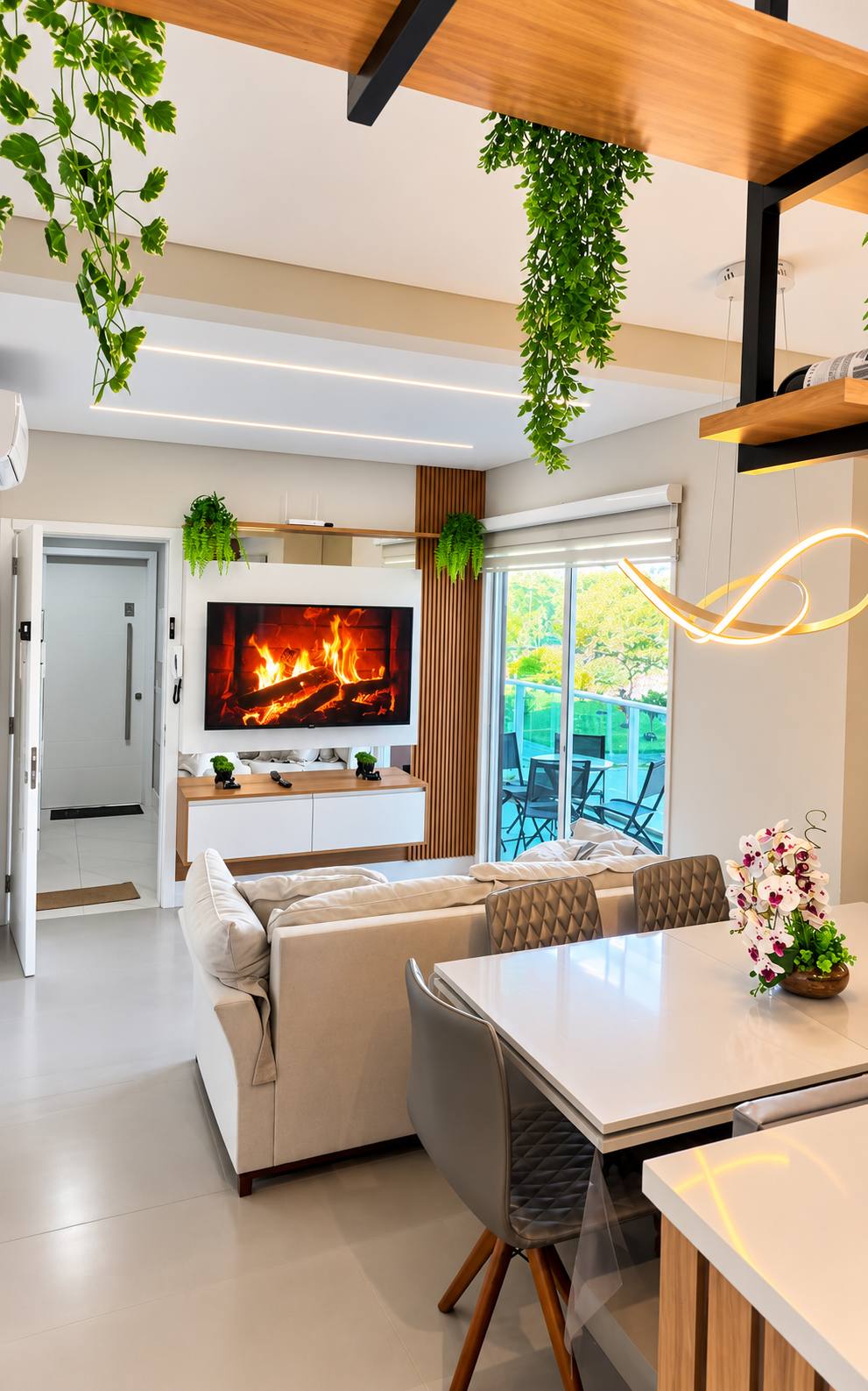 Living decorado do apartamento